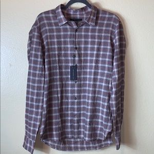 John Varvatos U.S.A. Men's Button Plaid Shirt NWT